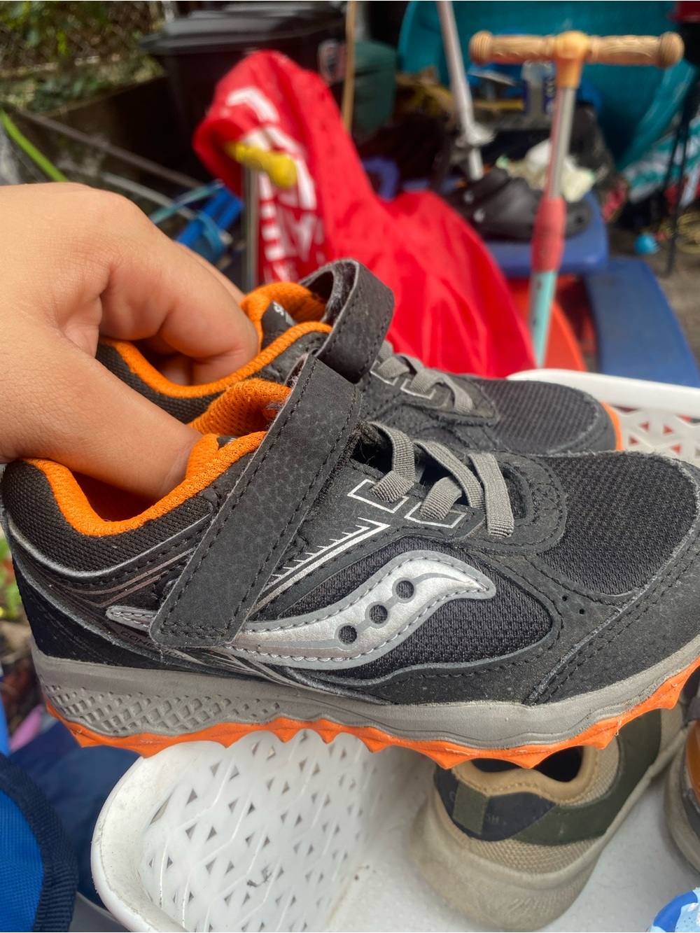 Saucony Kids Velcro Athletic Sneakers Bundle